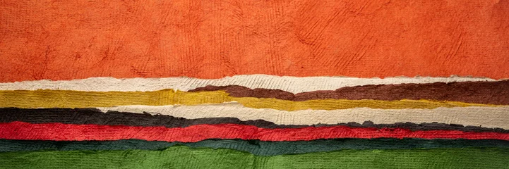 Fototapete Ziegel bunte abstrakte Papierlandschaft  © MarekPhotoDesign.com