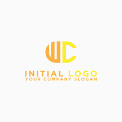 inspiring logo designs for companies from the initial letters of the WC logo icon. -Vectors