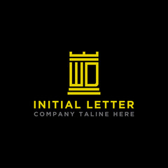 inspiring logo designs for companies from the initial letters of the WD logo icon. -Vectors