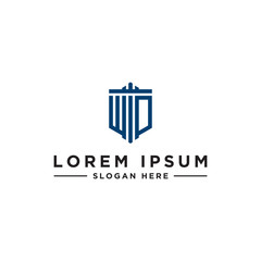 inspiring logo designs for companies from the initial letters of the WD logo icon. -Vectors