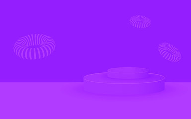 Vector background with gradient bright colors and minimalistic shapes