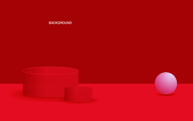 Vector background with gradient bright colors and minimalistic shapes