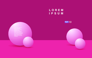 Vector background with gradient bright colors and minimalistic shapes