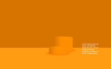 Vector background with gradient bright colors and minimalistic shapes