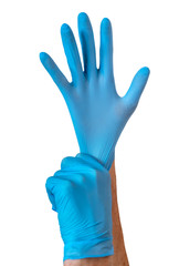 Coronavirus Nurse Pulling On Gloves