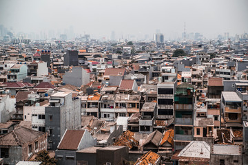 Fototapeta premium Sprawling Urban City of Jakarta, Indonesia
