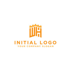 inspiring logo designs for companies from the initial letters of the WH logo icon. -Vectors
