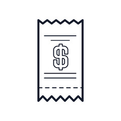 invoice with money symbol icon , line style