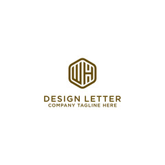 inspiring logo designs for companies from the initial letters of the WH logo icon. -Vectors