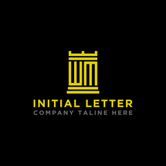 inspiring logo designs for companies from the initial letters of the WM logo icon. -Vectors