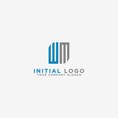 inspiring logo designs for companies from the initial letters of the WM logo icon. -Vectors