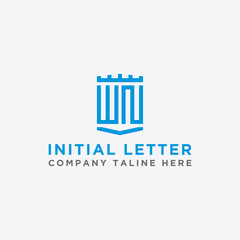 inspiring logo designs for companies from the initial letters of the WN logo icon. -Vectors