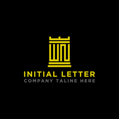 inspiring logo designs for companies from the initial letters of the WN logo icon. -Vectors