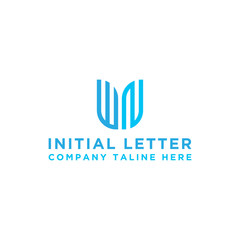 inspiring logo designs for companies from the initial letters of the WN logo icon. -Vectors