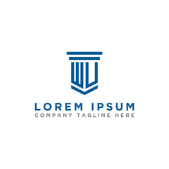 inspiring logo designs for companies from the initial letters of the WU logo icon. -Vectors
