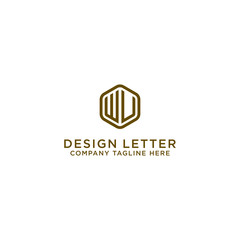 inspiring logo designs for companies from the initial letters of the WV logo icon. -Vectors