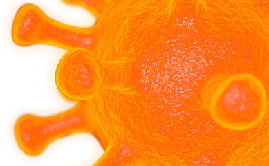 Coronavirus Covid-19 virus close up 3d rendering