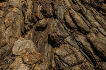 texture solidified lava on the ocean