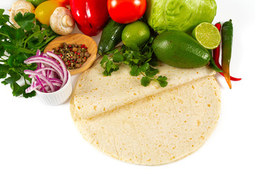 ingredients for vegetable tacos