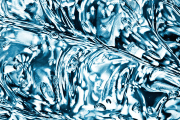 Air bubbles background. Liquid hair gel closeup texture. Spa fizzy water. Sparkling texture. Abstract underwater backdrop.