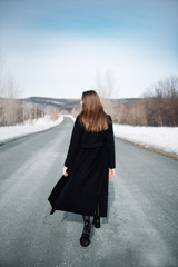 portrait of a woman in winter