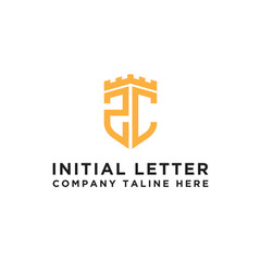 inspiring logo designs for companies from the initial letters of the ZC logo icon. -Vectors
