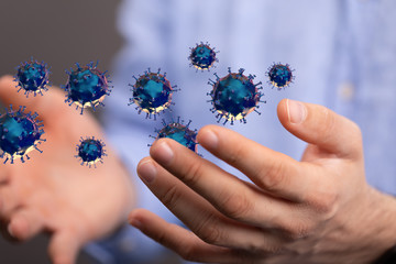 epidemic digital virus  3d protection.
