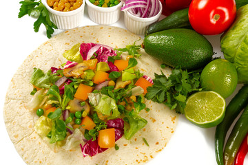 vegetarian tortilla wraps