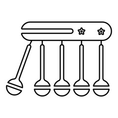 Newton cradle icon vector illustration
