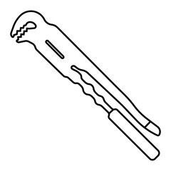 Monkey wrench glyph icon vector