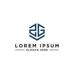 inspiring logo designs for companies from the initial letters of the ZG logo icon. -Vectors
