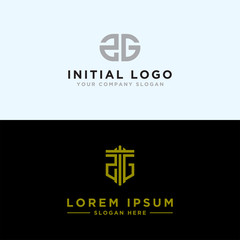 Fototapeta premium inspiring logo designs for companies from the initial letters of the ZG logo icon. -Vectors
