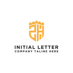 Fototapeta premium inspiring logo designs for companies from the initial letters of the ZH logo icon. -Vectors
