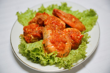shrimp with vegetables
