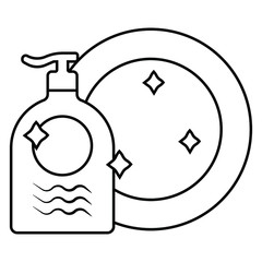 Dish Washing icon vector illustration