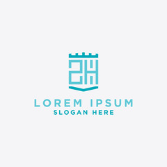 inspiring logo designs for companies from the initial letters of the ZH logo icon. -Vectors