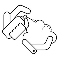 Shaving icons. A bottle of shaving foam vector