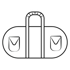 sport bag icon on white background, fitness, sport