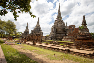 beautiful temple in Bagkok at sunny day