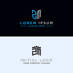 inspiring logo designs for companies from the initial letters of the ZM logo icon. -Vectors