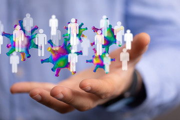 epidemic coronavirus 2019-nCoV 3d (2019-nCoV). .