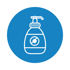 Obraz premium antibacterial gel bottle icon, block style