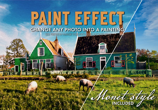 Painting Photo Effect Mockup