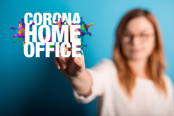Home office cause of corona of self quarantine digital.