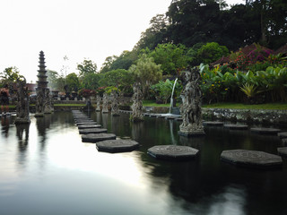 Fototapeta na wymiar Beautiful water temple in Bali Tirta gangga long exposure
