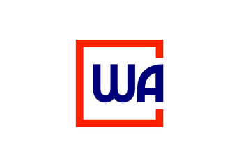 W A, WA Initial Letter Logo design vector template, Graphic Alphabet Symbol for Corporate Business Identity