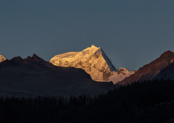 sunset in the mountains