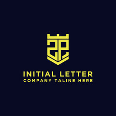 Fototapeta premium inspiring logo designs for companies from the initial letters of the ZP logo icon. -Vectors
