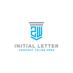 inspiring logo designs for companies from the initial letters of the ZW logo icon. -Vectors