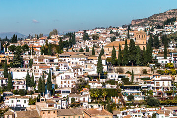 View of the historical city of Granada, Spain